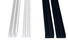 Vivarium Glass Runners Double Channel Track 4mm And 6mm Glass - 610mm, 910mm and 2440mm in Black, White - Top And Bottom