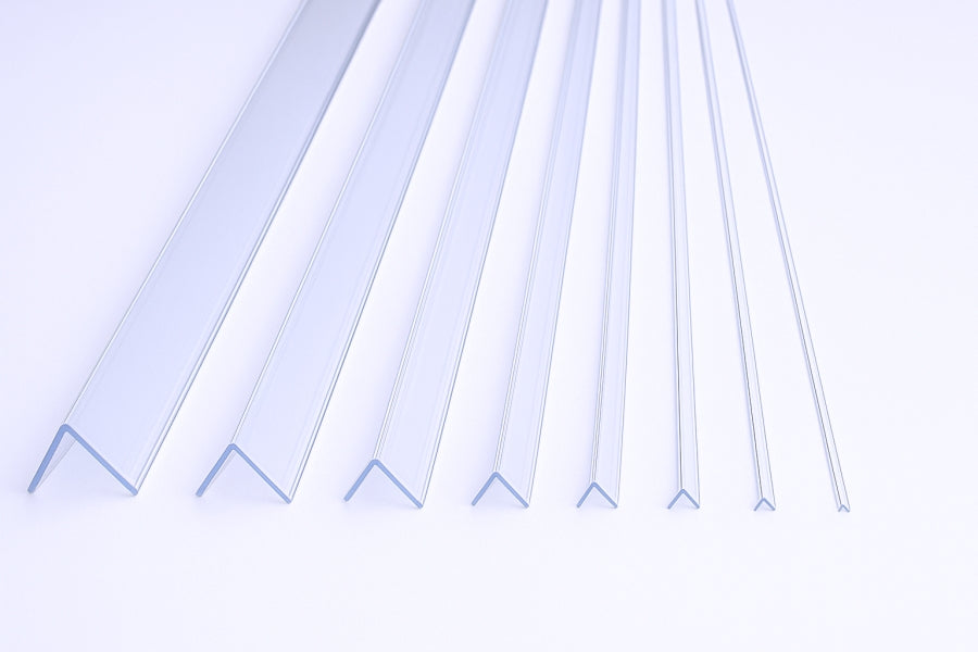 1m & 2.44m Length â€“ Clear PVC Corner Angle Trim Transparent Plastic 90Â° Edge Protector