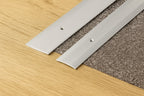 Aluminium Door Threshold Strip 38 MM x 1 M & 2 M Length Carpet to Lamnate Anodised Screw-Fix Silver & Gold - LPOR