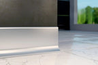 Aluminium Skirting Board 80 MM x 2500 MM Length Anodised Silver Trim Profile LP80