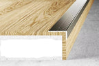 Aluminium Stair Nosing 40 MM x 20 MM x 0.9 M Length Wide Grooved Anti-Slip Profile - IP40