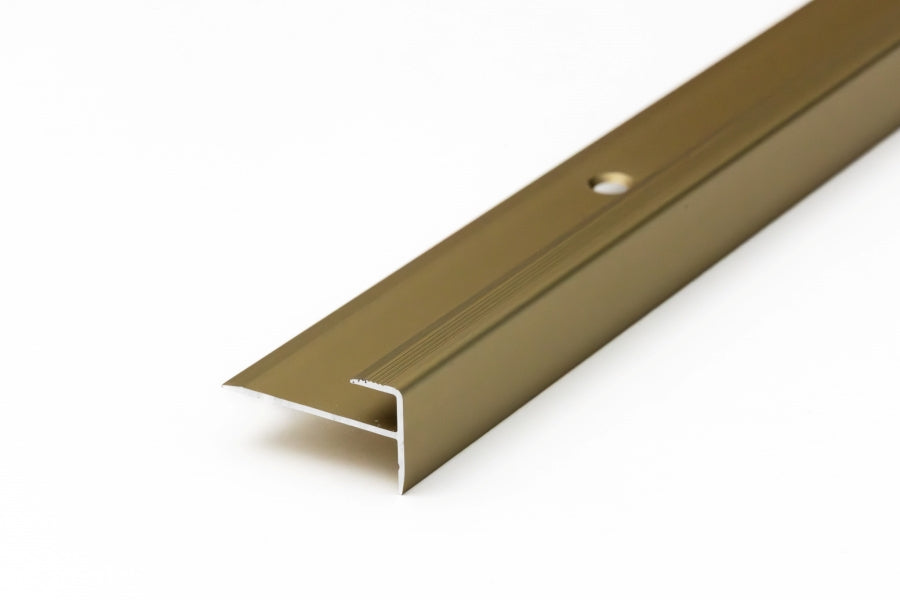 Aluminium Stair Nosing Outer Corner 3 MM x 900 MM Length Silver, Gold, Champagne-  LVT F3
