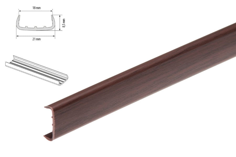 U Trim Edging Strip PVC Melamine Furniture -  18mm- 1m & 2.5m Length Board Panel Cover