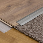 Aluminium Door Threshold Strip 38 MM x 1 M & 2 M Length Carpet to Lamnate Anodised Screw-Fix Silver & Gold - LPOR