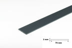 1m & 2.5m Length â€“ PVC Plastic Flat Bar Black White Anthracite Strip TW