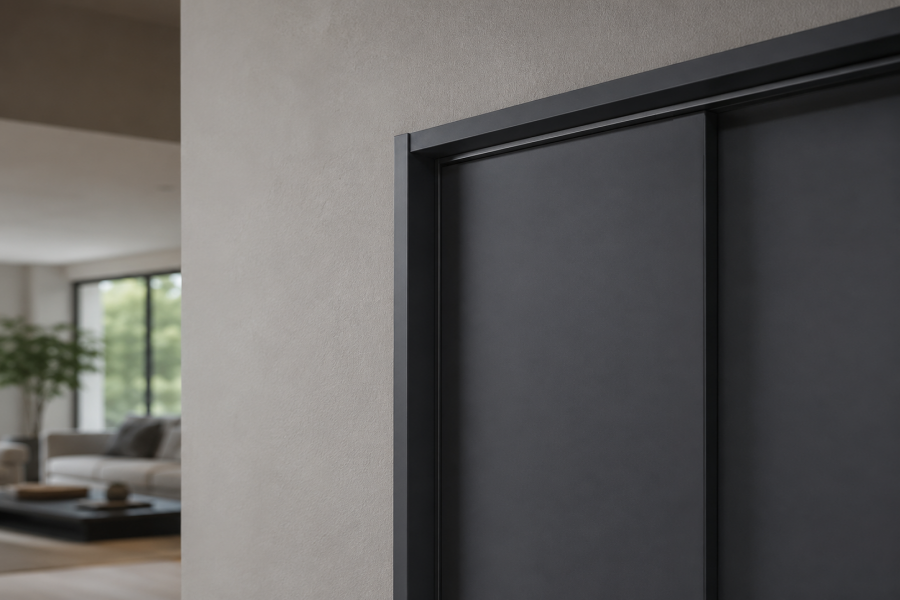 1m & 2.48m Length â€“ Anthracite PVC Corner Angle Trim 90Â° Plastic Equal & Unequal RAL 7016 Edge Protector