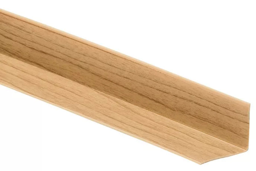 Self Adhesive Flexible PVC Skirting Board 28x24 MM x 5 M Length Soft Trim Strip for Floor & Wall Edge Finishing Wood Effect