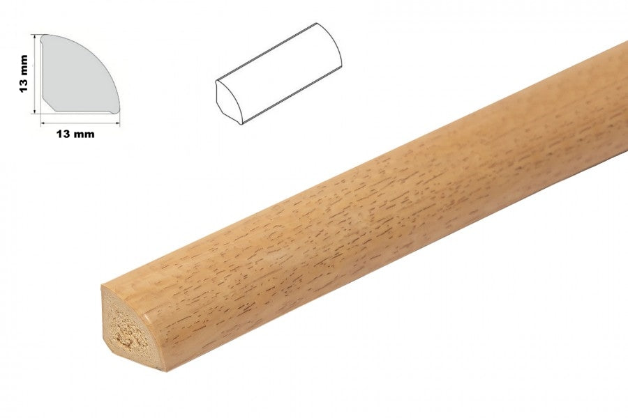 1m & 2.5m Length â€“ uPVC 13mm Quadrant Trim Moulding Decorative Flooring Window Edge Beading Worktop Strip