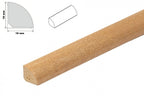 1m & 2.5m Length â€“ uPVC 18mm Quadrant Trim Moulding Decorative Flooring Window Edge Beading Worktop Strip