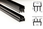 Clip-On Vivarium Glass Runners Track Double Channel 4 MM x 610 MM 910 MM & 2440 MM Length Top & Bottom for 15/18 MM Board
