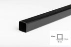 Plastic Box Section Square Tube - 1m & 2.5m Length â€“ Black & White Durable PVC
