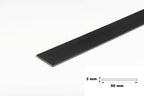 1m & 2.5m Length â€“ PVC Plastic Flat Bar Black White Anthracite Strip TW