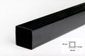 Plastic Box Section Square Tube - 1m & 2.5m Length â€“ Black & White Durable PVC