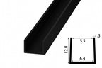 PVC U Channel Profile Edge Trim 1 M / 39.37 Inch Length Black & White Rigid Plastic TW