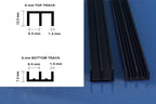Vivarium Glass Runners Track Double Channel 4 MM 6 MM x 610 MM 910 MM & 2440 MM Length Top & Bottom