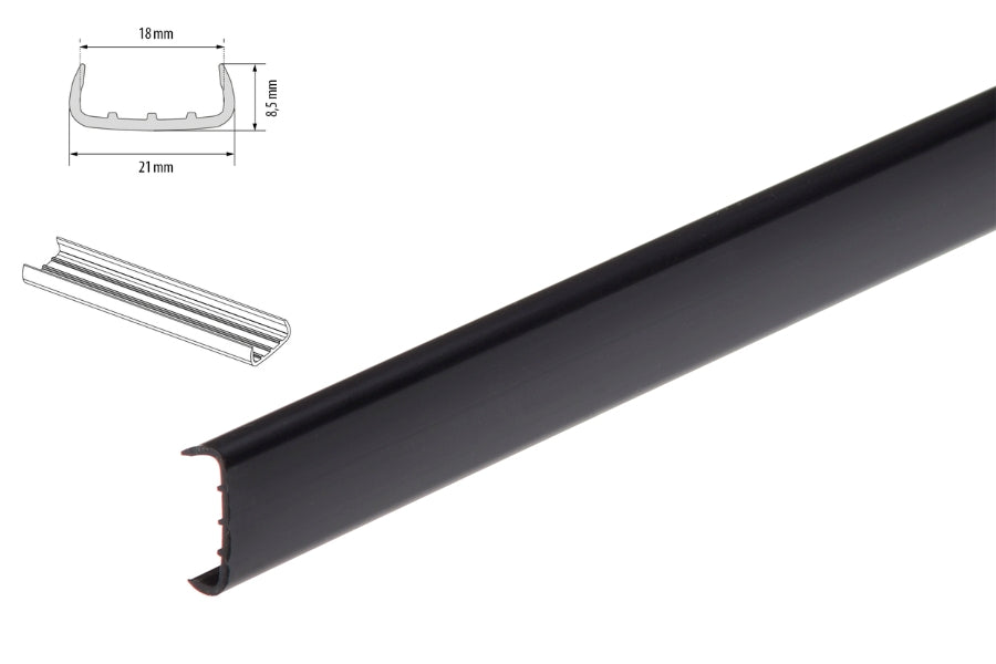 U Trim Edging Strip PVC Melamine Furniture -  18mm- 1m & 2.5m Length Board Panel Cover