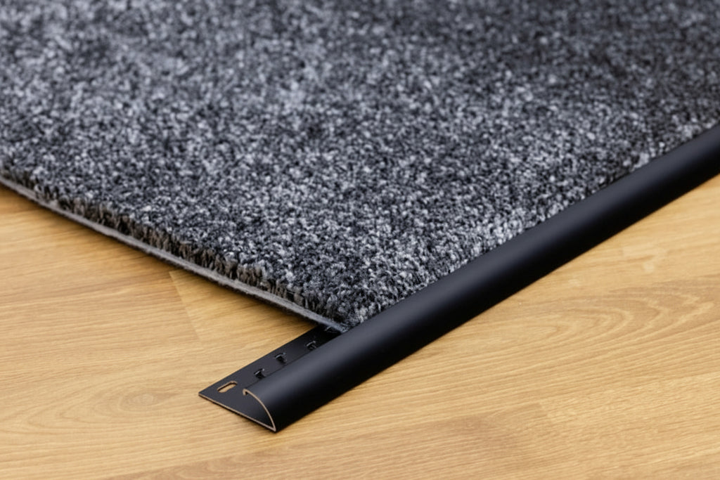 Cover Strip For Carpet Profile Metal Single Edge Trim 1000 MM Length Anodised Aluminium - DTC10
