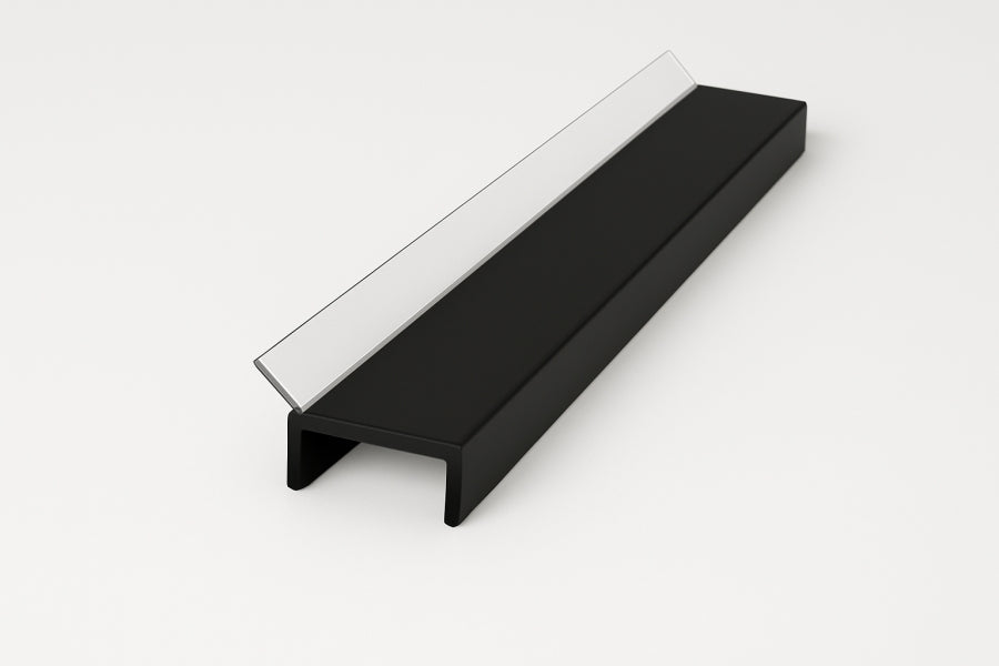 PVC Plinth Sealing Strip Black 16â€“18mm Kickboard Trim for MDF Panels 1m & 2.5m