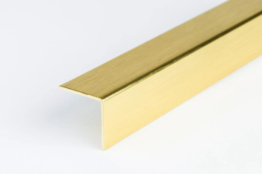 1m & 2.48m Length â€“ PVC Corner Angle Trim Profiles 90Â° Plastic Equal & Unequal Gold Silver Brushed Finish