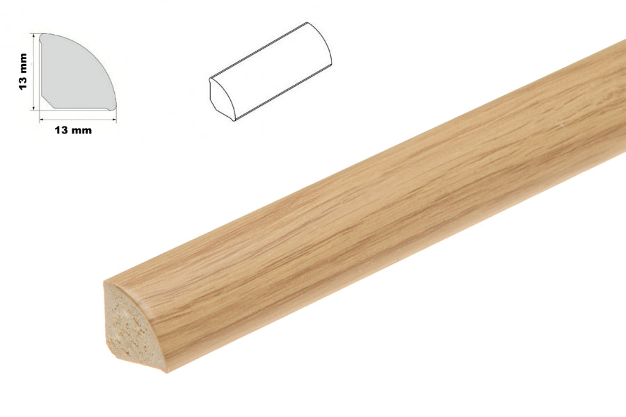 1m & 2.5m Length â€“ uPVC 13mm Quadrant Trim Moulding Decorative Flooring Window Edge Beading Worktop Strip