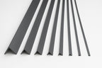 1m & 2.48m Length â€“ Dark Grey PVC Corner Angle Trim 90Â° Plastic Equal & Unequal Edge Protector