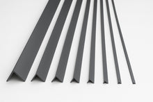 Dark Grey PVC Corner Angle Trim 90° – Equal & Unequal Sizes in 1 m & 2.48 m Lengths