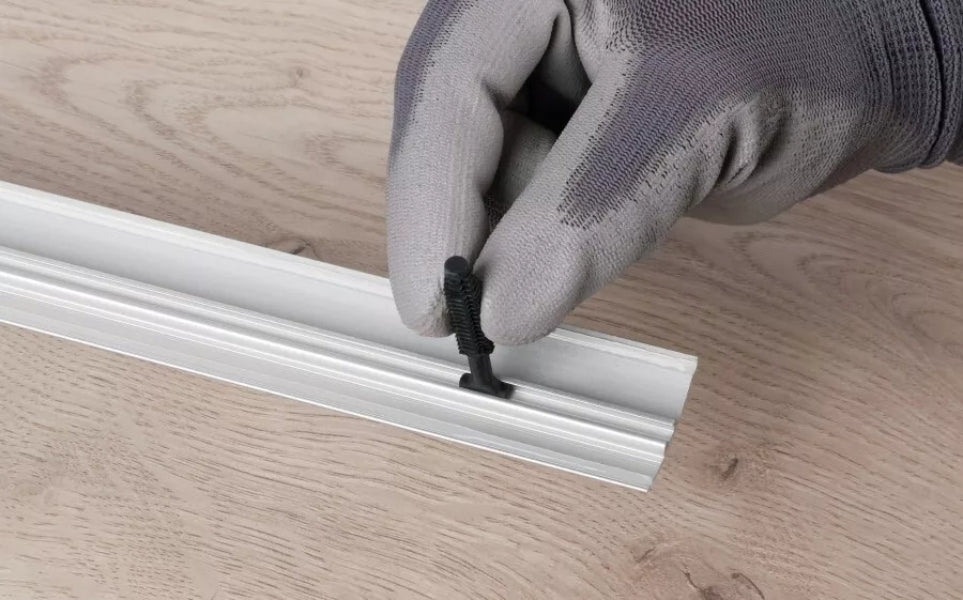 Self Adhesive Aluminium Door Threshold Strip 47 MM x 930 MM Length Anodised with Dowels Installation System LW47