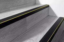 Black PVC Anti Slip Stair Nosing 40 mm x 40 mm with Warning Strip - 1.18 M Length