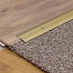 Aluminium Door Threshold Strip 38 MM x 1 M & 2 M Length Carpet to Lamnate Anodised Screw-Fix Silver & Gold - LPOR