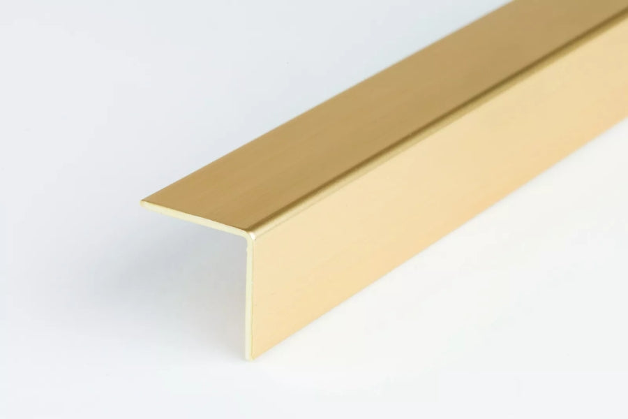 1m & 2.48m Length â€“ PVC Corner Angle Trim Profiles 90Â° Plastic Equal & Unequal Gold Silver Brushed Finish
