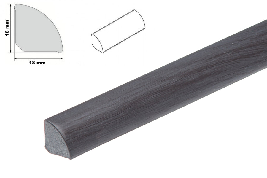 uPVC 18 MM Scotia Skirting Board 1 M & 2.5 M Length Quadrant Trim Moulding Decorative Flooring Edge Beading Strip