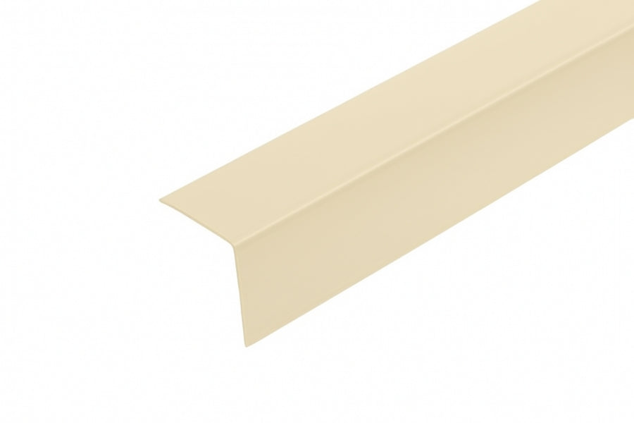 1m & 2.48m Length â€“ Ivory PVC Corner Angle Trim 90Â° Plastic Edge Protector