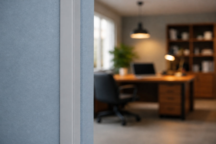 1m & 2.48m Length â€“ Light Grey PVC Corner Angle Trim 90Â° Plastic Equal & Unequal Edge Protector