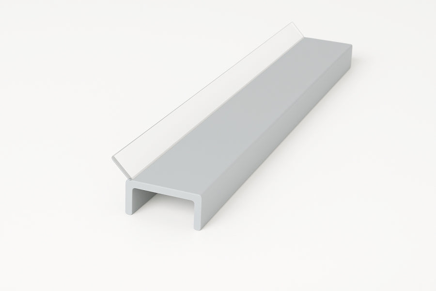 PVC Plinth Sealing Strip Light Grey 16â€“18mm Kickboard Trim for MDF Panels 1m & 2.5m