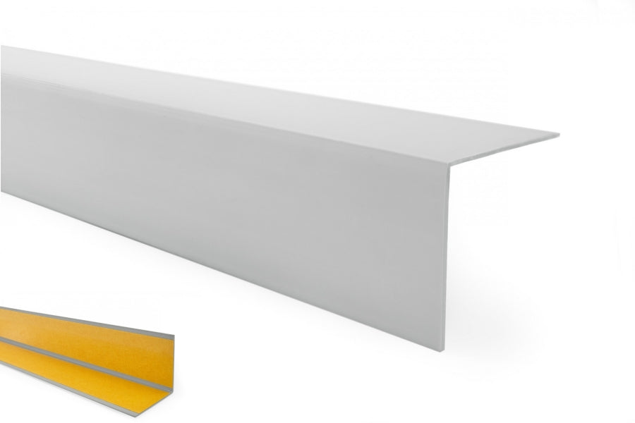 1 M Length â€“ Self Adhesive PVC Corner Trim 90Â° Plastic Angle Wall Edge Strip Protector