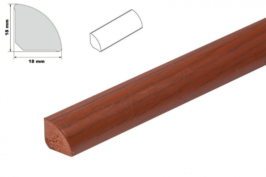uPVC 18 MM Scotia Skirting Board 1 M & 2.5 M Length Quadrant Trim Moulding Decorative Flooring Edge Beading Strip