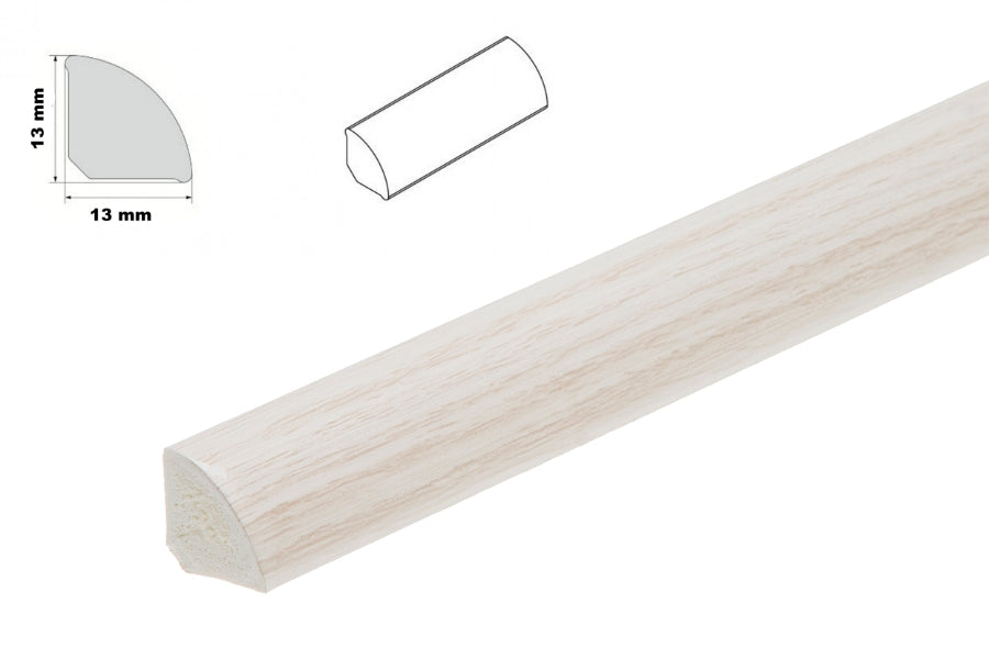 uPVC 13 MM Scotia Skirting Board 1 M & 2.5 M Length Quadrant Trim Moulding Decorative Flooring Edge Beading Strip