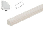 1m & 2.5m Length â€“ uPVC 18mm Quadrant Trim Moulding Decorative Flooring Window Edge Beading Worktop Strip