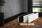 80 MM x 15 MM x 2200 MM Length â€“ PVC Skirting Board -White / Black / Cashmere- Status Line
