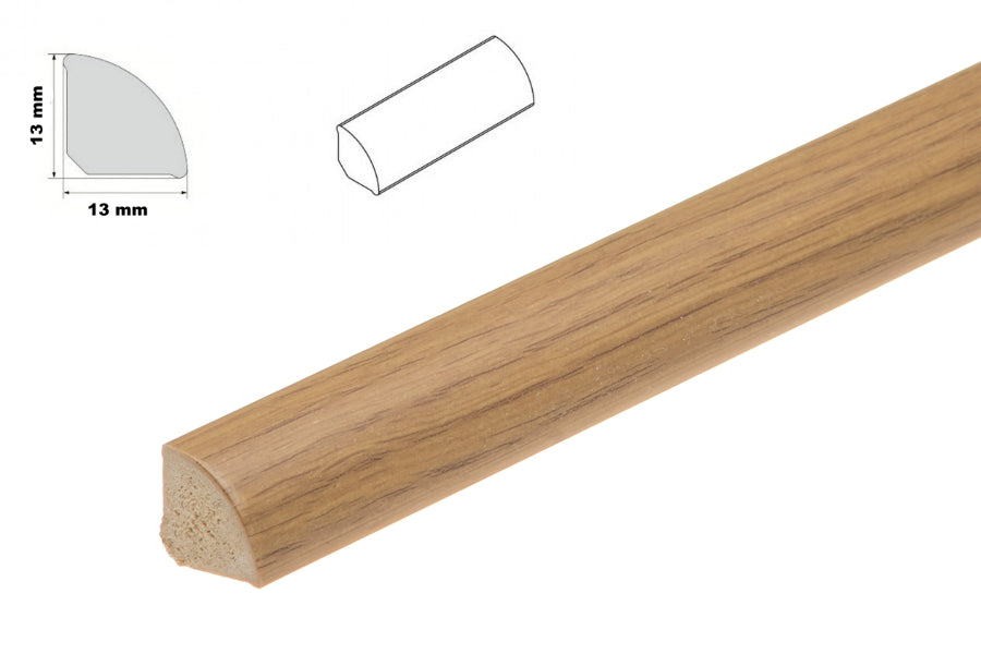 uPVC 13 MM Scotia Skirting Board 1 M & 2.5 M Length Quadrant Trim Moulding Decorative Flooring Edge Beading Strip