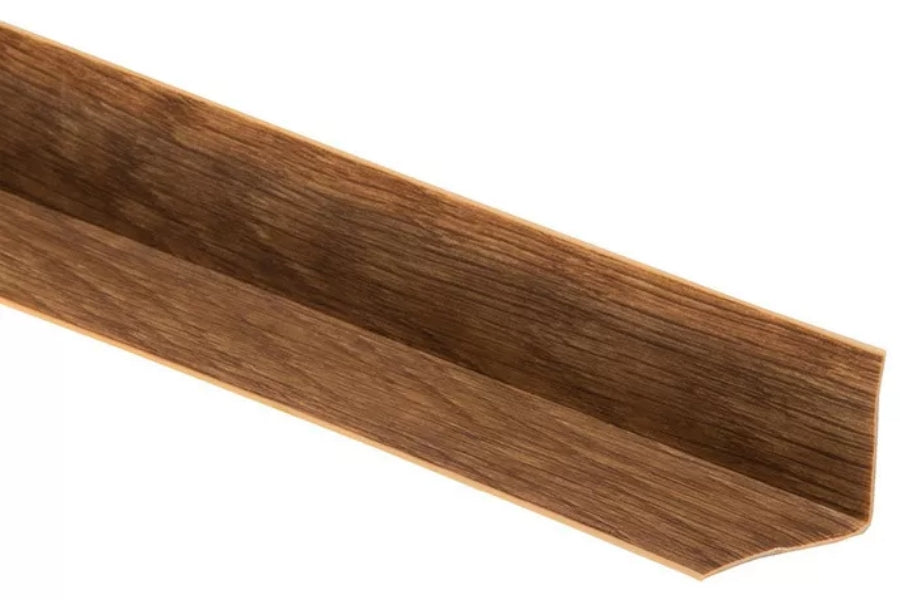 Self Adhesive Flexible PVC Skirting Board 28x24 MM x 5 M Length Soft Trim Strip for Floor & Wall Edge Finishing Wood Effect
