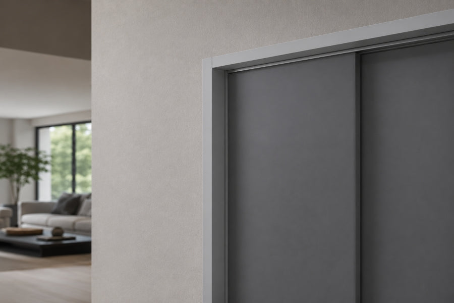 1m & 2.48m Length â€“ Light Grey PVC Corner Angle Trim 90Â° Plastic Equal & Unequal Edge Protector