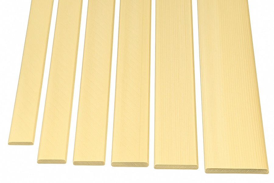 Flat Wood Beading Trim â€“ Pine Flat Moulding Bar -  1m & 2.4m