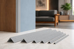 1m & 2.48m Length â€“ Light Grey PVC Corner Angle Trim 90Â° Plastic Equal & Unequal Edge Protector