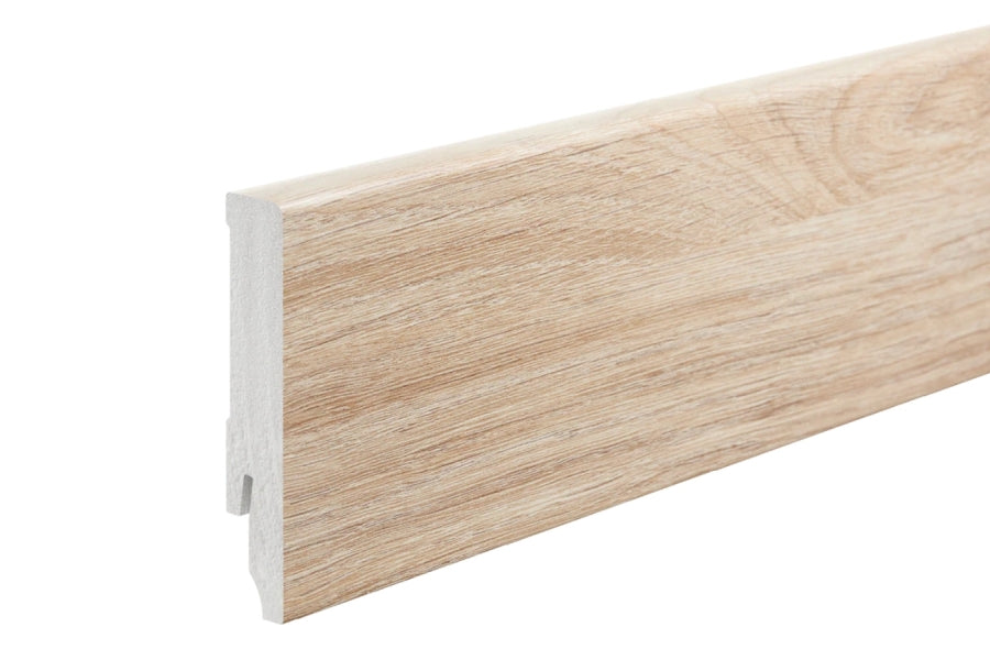 Skirting Board 80 MM x 14 MM  2200 mm Length Polystyrene  Wall Floor Edge Trim Various Colours -Decor