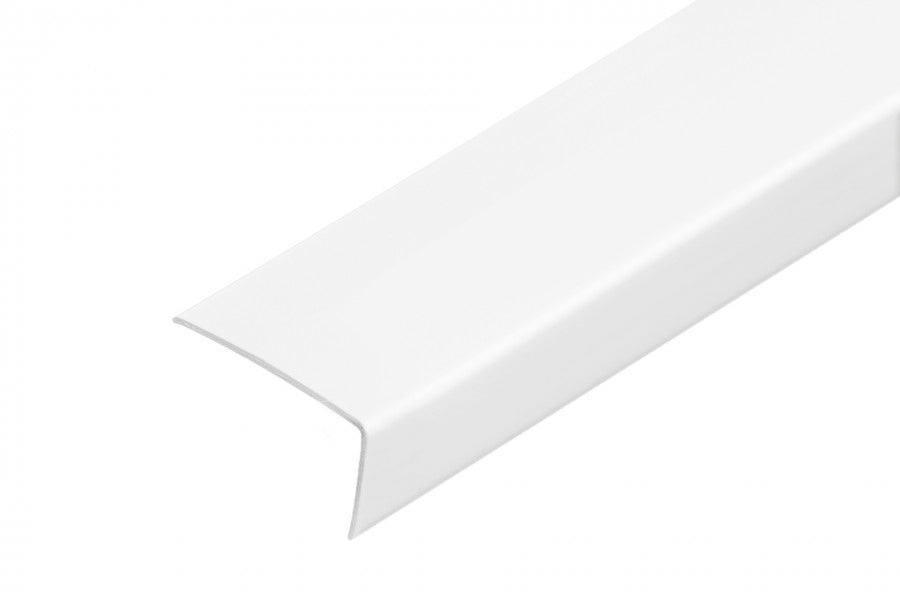 1m & 2.48m Length â€“ White PVC Corner Angle Trim 90Â° Plastic Equal & Unequal Edge Protector
