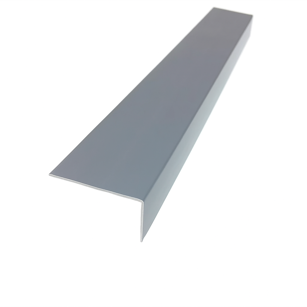 1m & 2.48m Length â€“ Dark Grey PVC Corner Angle Trim 90Â° Plastic Equal & Unequal Edge Protector