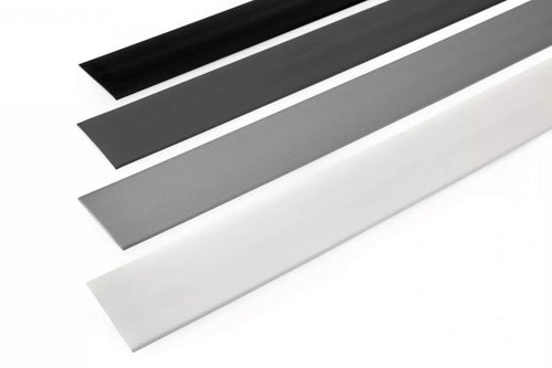 5m Length â€“ Self-Adhesive PVC Cover Strip Flat Bar Black White Anthracite Plastic Roll
