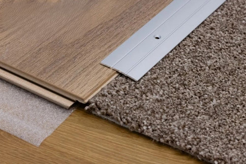 Aluminium Door Threshold Strip 37 MM x 1 M Length Anodised Screw-Fix Champagne Gold Silver DTPS37