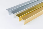1m & 2.48m Length â€“ PVC Corner Angle Trim Profiles 90Â° Plastic Equal & Unequal Gold Silver Brushed Finish